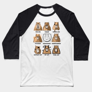 Capybaras Funny Capybara Face Rodent Ok I Pull Up Capybara Baseball T-Shirt